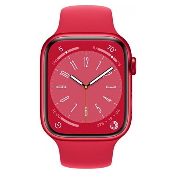 Apple Watch Series 8 GPS 45mm Red Aluminum Case With Product Red Sport Band (MNP43)