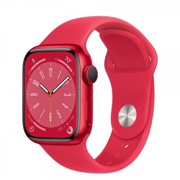 Apple Watch Series 8 GPS 41mm Red Aluminum Case With Product Red Sport Band (MNP73, MNUG3)