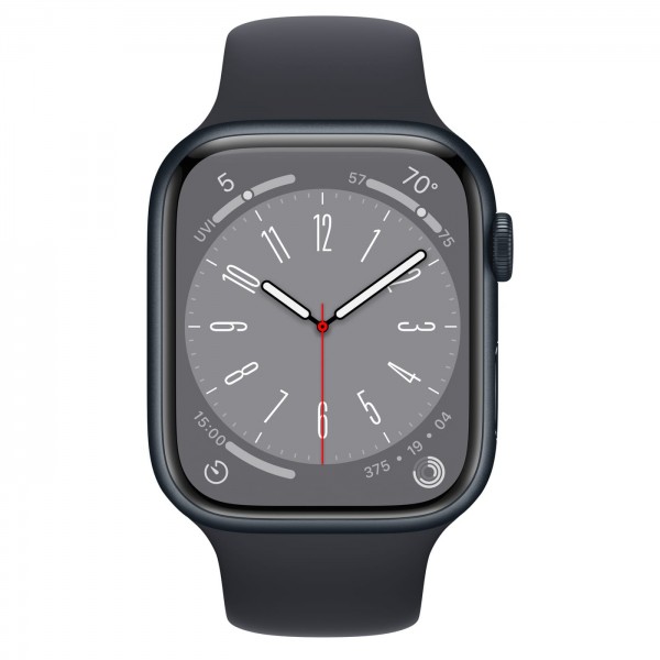 Apple Watch Series 8 GPS 45mm Midnight Aluminum Case With Midnight Sport Band (MNP13)