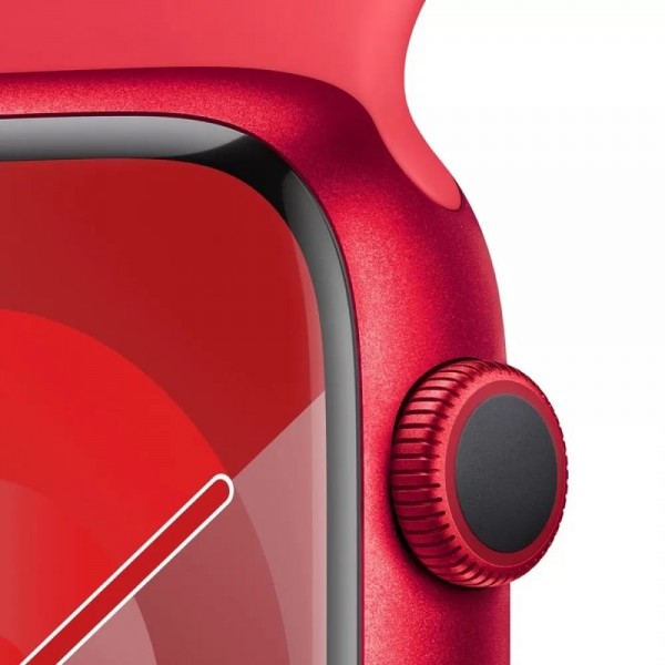 Apple Watch Series 9 GPS 45mm Red Aluminum Case with Red Sport Band (MRXJ3) S/M