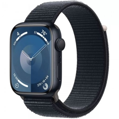 Apple Watch Series 9 GPS 41mm Midnight Aluminum Case with Midnight Sport Loop (MR8Y3)