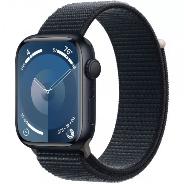 Apple Watch Series 9 GPS 41mm Midnight Aluminum Case with Midnight Sport Loop (MR8Y3)