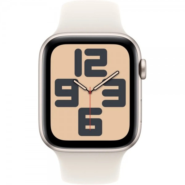 Apple Watch SE 2 2024 GPS 44mm Starlight Aluminum Case with Starlight Sport Band M/L (MXEV3)