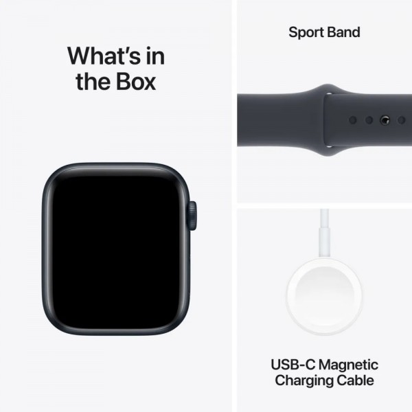 Apple Watch SE 2 2024 GPS 40mm Midnight Aluminum Case with Midnight Sport Band S/M (MXE73)