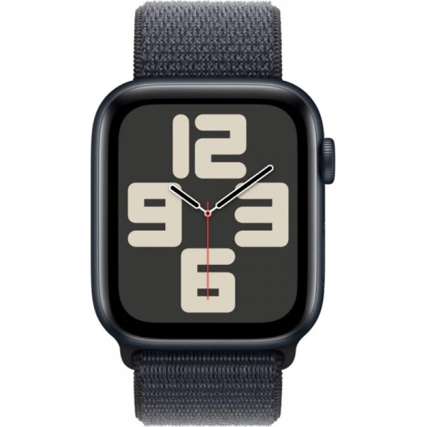Apple Watch SE 2 2024 GPS 44mm Midnight Aluminum Case with Ink Sport Loop (MXEP3)