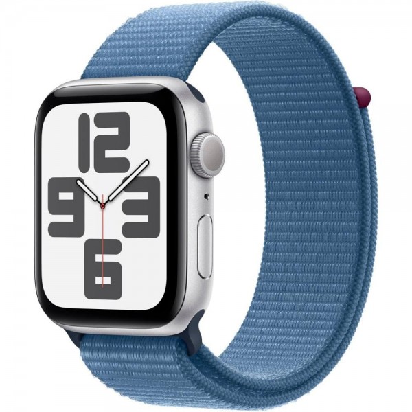 Apple Watch SE 2 2023 GPS 40mm Silver Aluminum Case with Winter Blue Sport Loop (MRE33)