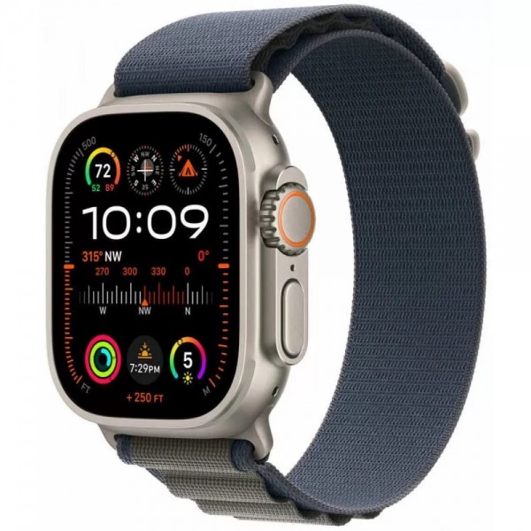 Apple Watch Ultra 2 GPS + Cellular 49mm Titanium Case with Blue Alpine Loop (MREP3/MRFC3) Medium