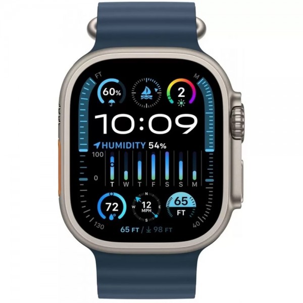 Apple Watch Ultra 2 GPS + Cellular 49mm Titanium Case with Blue Ocean Band (MREG3/MRF73)