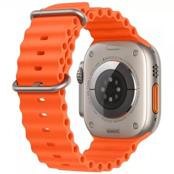 Apple Watch Ultra 2 GPS + Cellular 49mm Titanium Case with Orange Ocean Band (MREH3)