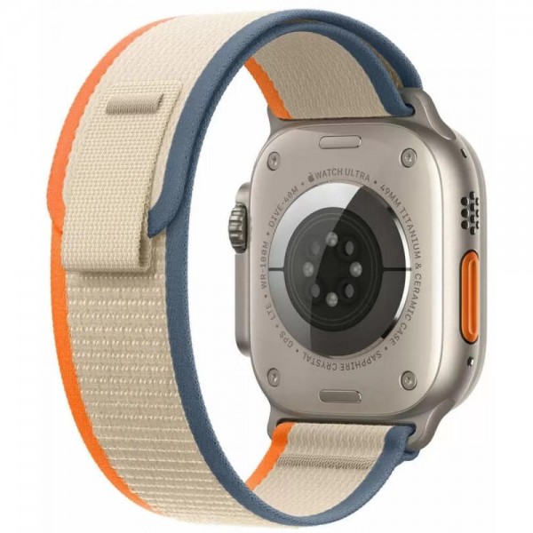 Apple Watch Ultra 2 GPS + Cellular 49mm Titanium Case with Orange/Beige Trail Loop (MRF23) M/L