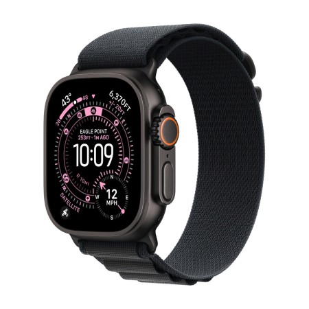  Apple Watch Ultra 3 GPS 49mm Black Titanium Case with Black Alpine Loop - Medium (MF0V4)