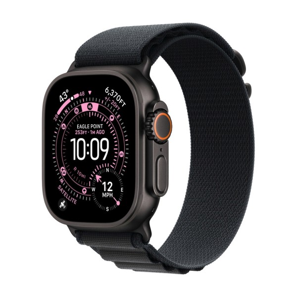  Apple Watch Ultra 3 GPS 49mm Black Titanium Case with Black Alpine Loop - Large (MF0X4)