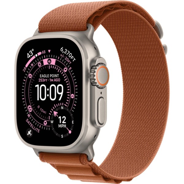  Apple Watch Ultra 3 GPS 49mm Natural Titanium Case with Terra Cotta Alpine Loop - Small (MF1V4+MFTA4)