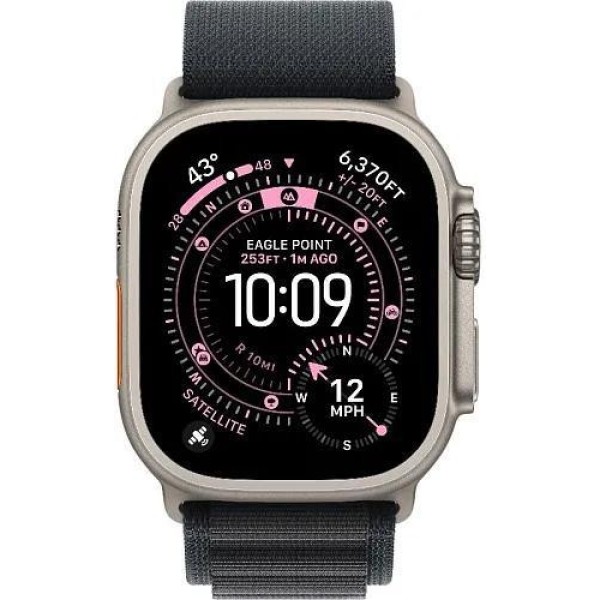 Apple Watch Ultra 3 GPS 49mm Natural Titanium Case with Black Alpine Loop - Medium (MF1V4+MFTF4)