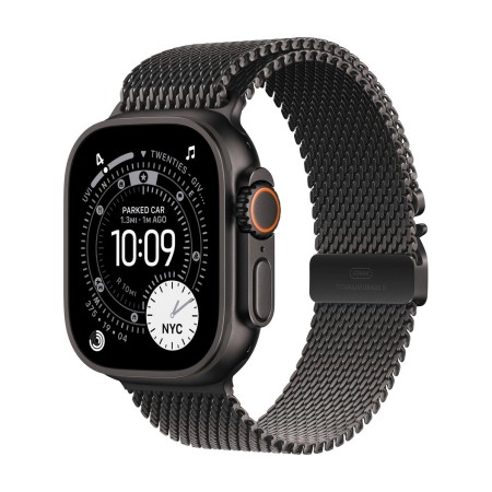 Apple Watch Ultra 3 GPS 49mm Black Titanium Case with Black Titanium Milanese Loop - Large (MF1T4)