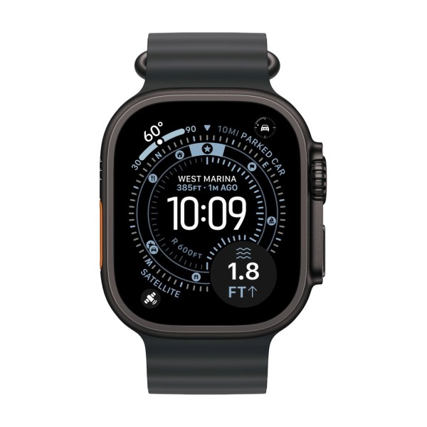 Apple Watch Ultra 3 GPS 49mm Black Titanium Case with Black Ocean Band (MF0J4)