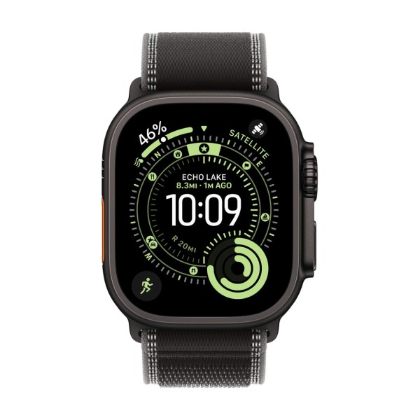  Apple Watch Ultra 3 GPS 49mm Black Titanium Case with Black/Charcoal Trail Loop - S/M (MF1D4)