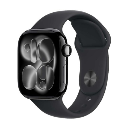 Apple Watch Series 11 GPS  42mm Jet Black Aluminium Case with Black Sport Band  (MEQT4) S/M