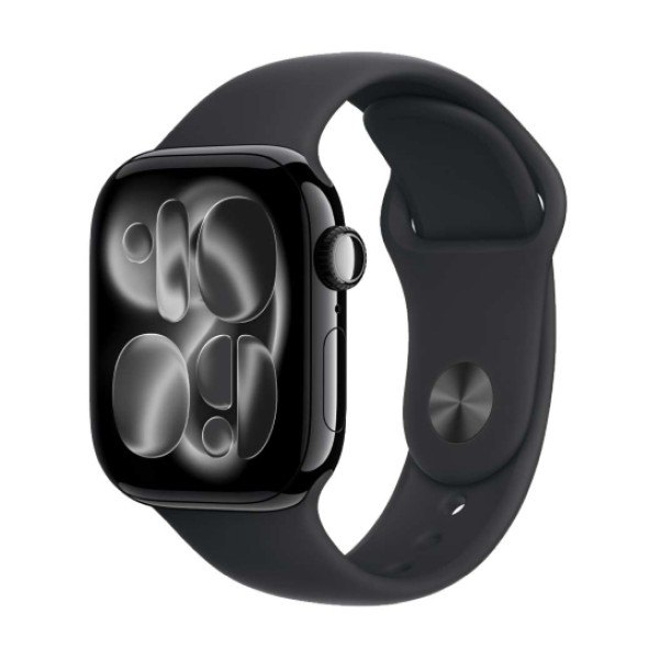 Apple Watch Series 11 GPS  42mm Jet Black Aluminium Case with Black Sport Band  (MEQT4) S/M