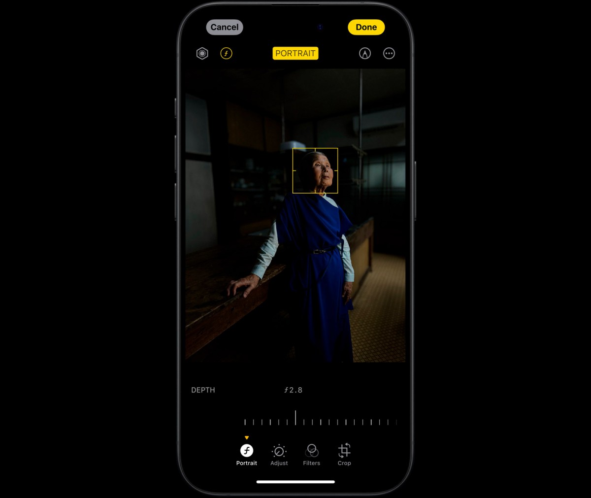 Редагування портрету в iPhone 15 Pro Max