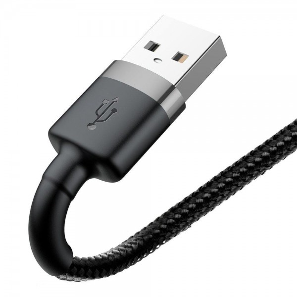 Micro-USB кабель Baseus Cafule 2.4А 1м (Gray/Black)