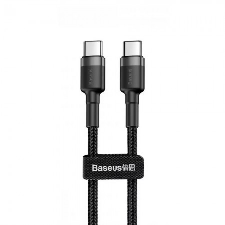 Кабель Baseus Cafule Type-C to Type-C PD 2.0 60W (Gray/Black)