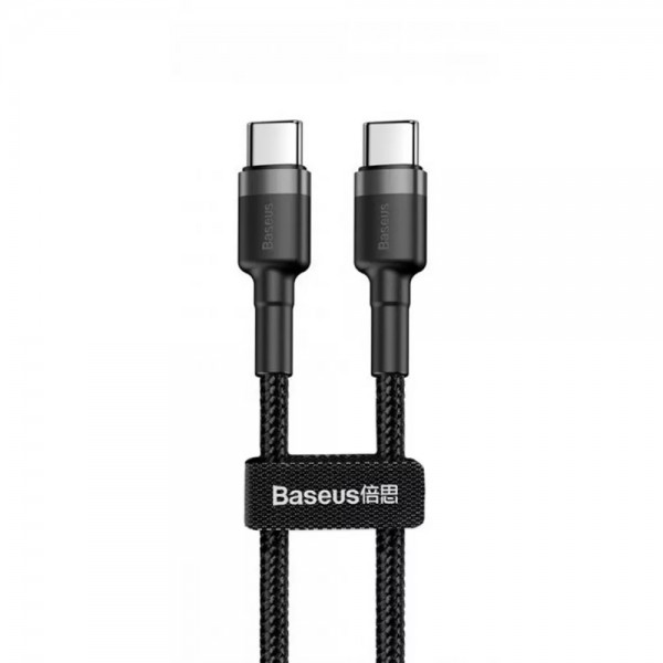 Кабель Baseus Cafule Type-C to Type-C PD 2.0 60W (Gray/Black)
