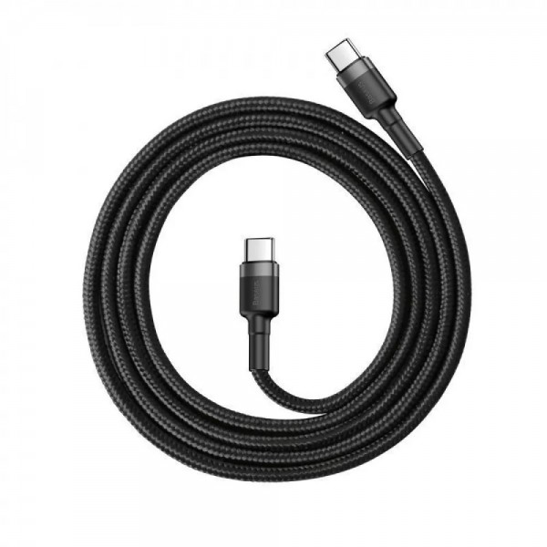 Кабель Baseus Cafule Type-C to Type-C PD 2.0 60W (Gray/Black)
