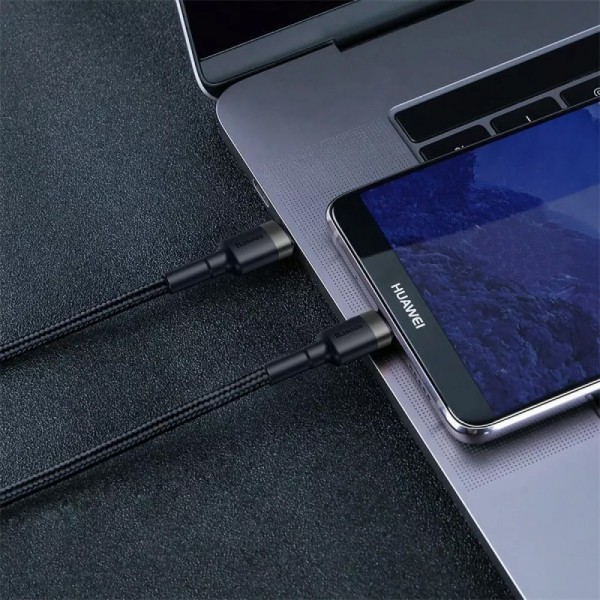 Кабель Baseus Cafule Type-C to Type-C PD 2.0 60W (Gray/Black)