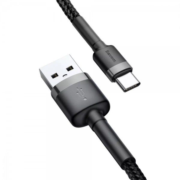 Type-C кабель Baseus Cafule 2.4А 1м (Gray/Black)