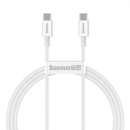 Кабель Baseus Superior Series Fast Charging Type-C to Type-C PD 100W 1м (Білий)