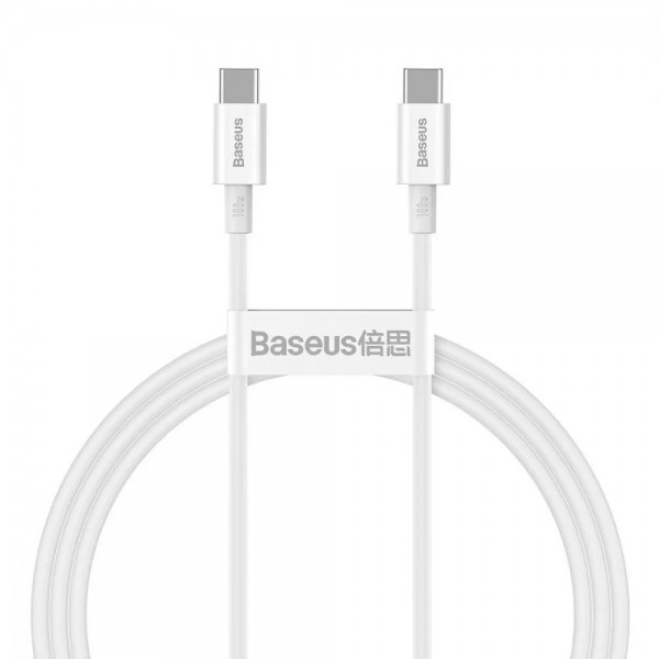 Кабель Baseus Superior Series Fast Charging Type-C to Type-C PD 100W 1м (Білий)