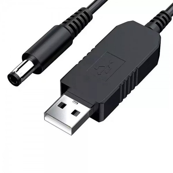 Кабель USB to DC 5.5*2..1 12V (Black)