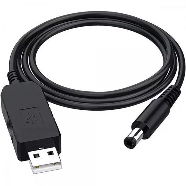 Кабель USB to DC 5.5*2..1 12V (Black)