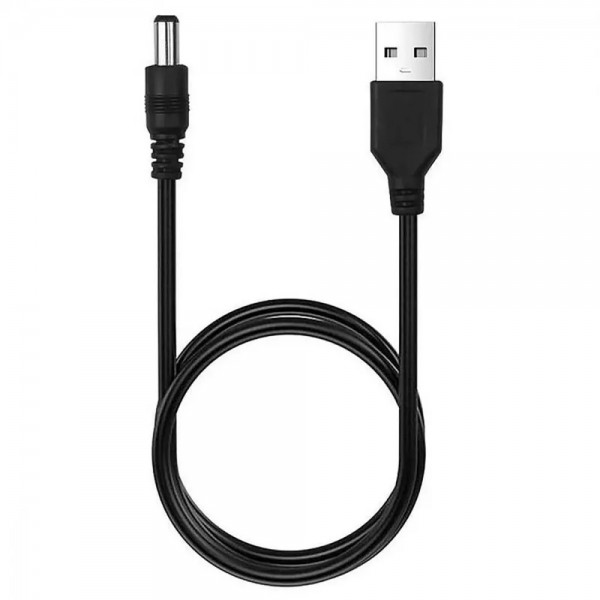 Кабель USB to DC 5.5*2..1 12V (Black)