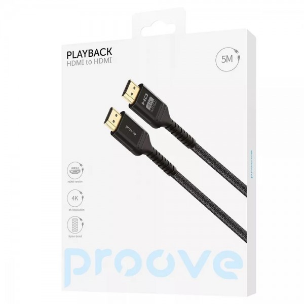 Кабель Proove PlayBack HDMI to HDMI 5м (Black)