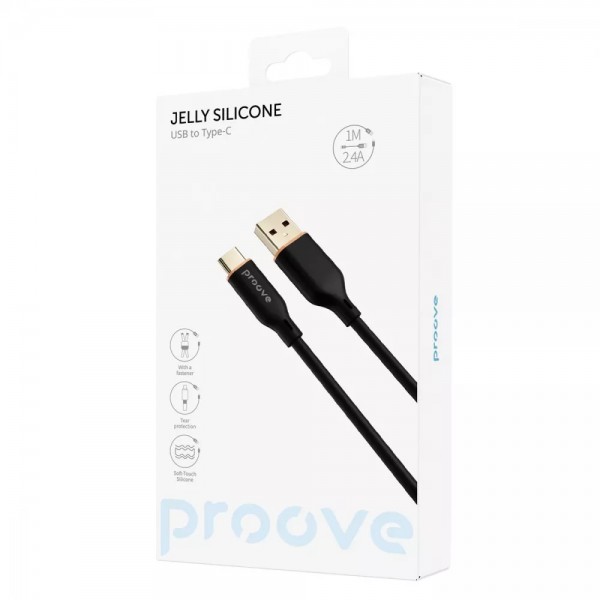 Type-C-кабель Proove Jelly Silicone 2.4А 1м (Black)