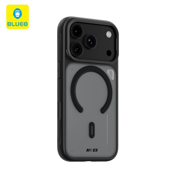 Чохол Blueo для iPhone 17 Pro Max Frosted Heat Dissipation Anti-Slip Stand Magnetic Series (Black)