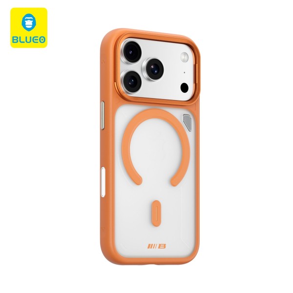 Чохол Blueo для iPhone 17 Pro  Frosted Heat Dissipation Anti-Slip Stand Magnetic Series (Orange)