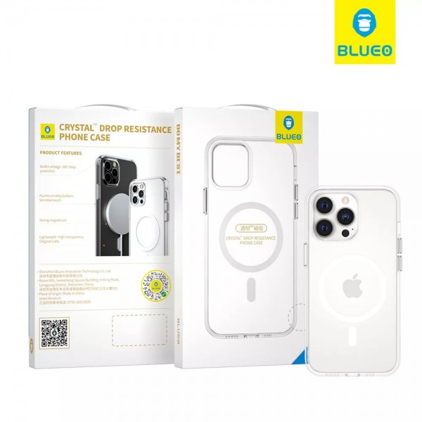 Чохол Blueo Crystal Drop Resistance Case with Magsafe для iPhone 16 Pro Max (Прозорий)