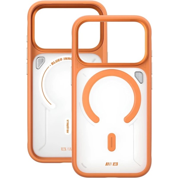 Чохол Blueo для iPhone 17 Pro  Frosted Heat Dissipation Anti-Slip Stand Magnetic Series (Orange)