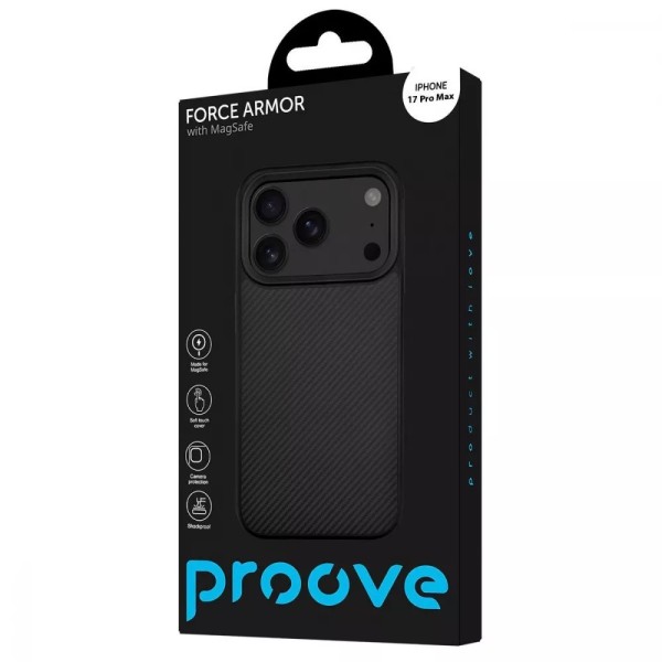 Чохол Proove Force Armor Case with Magnetic Ring для iPhone 17 Pro Max (Чорний)