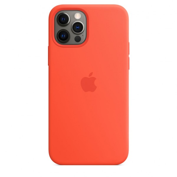 Silicone case для iPhone 12 Pro Max (Electric Orange)