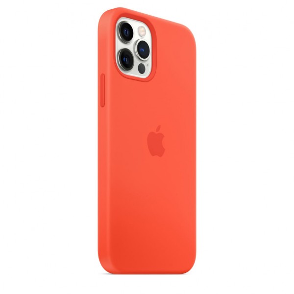 Silicone case для iPhone 12 Pro Max (Electric Orange)
