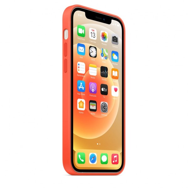 Silicone case для iPhone 12|12 Pro (Electric Orange)