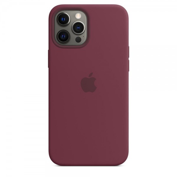 Silicone case для iPhone 12 Pro Max (Plum)