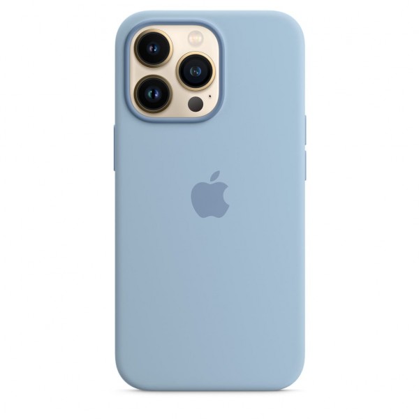 Apple Silicone Case with MagSafe для iPhone 13 Pro Max (MN693) Blue Fog