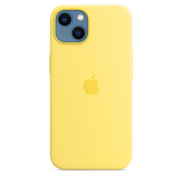 Apple Silicone Case with MagSafe для iPhone 13 (MN623) Lemon Zest