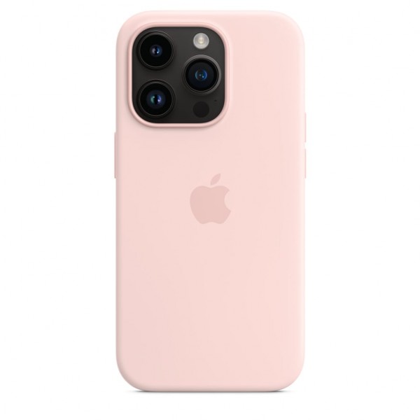 Silicone Case with Magsafe для iPhone 14 Pro Max (Chalk Pink)