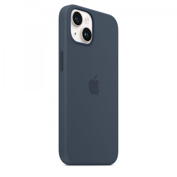 Silicone case для iPhone 14 Plus (Storm Blue)